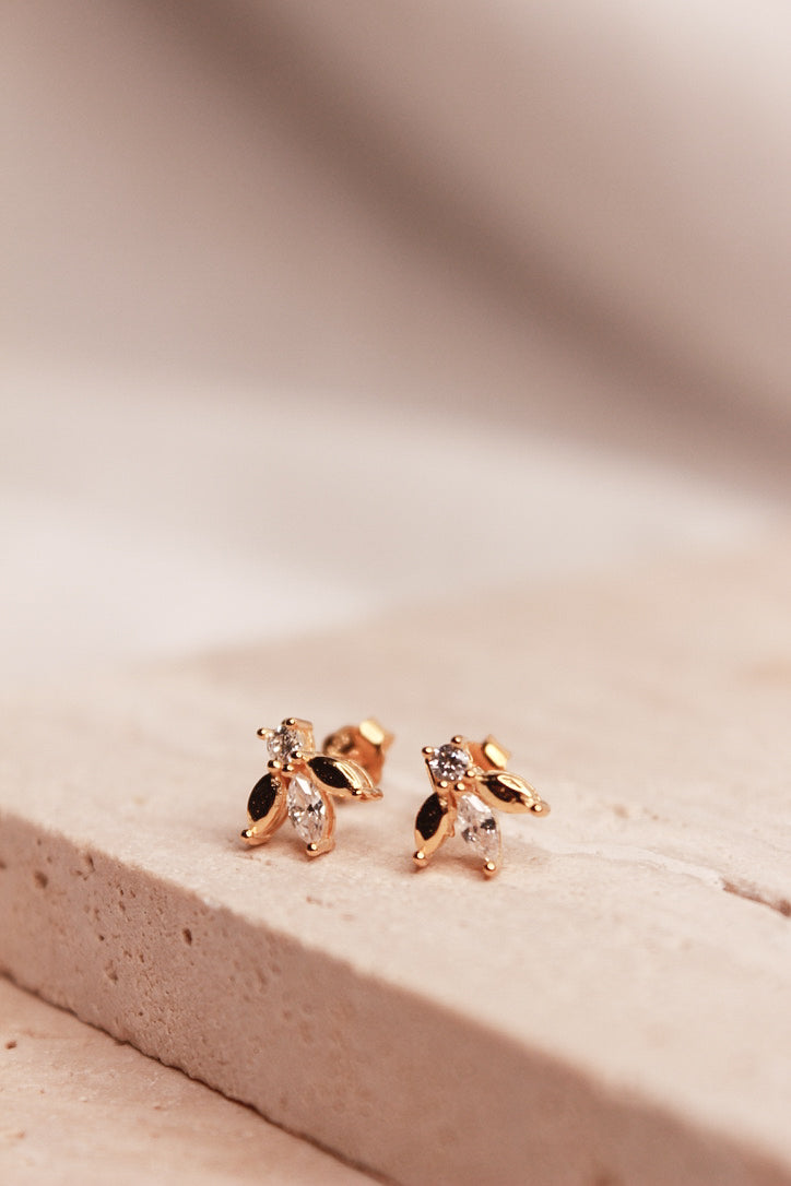 Maua Gold Diamond Stud Earrings