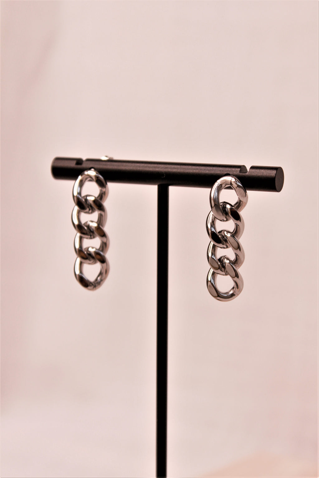 Cubin Link Silver Waterproof Earrings