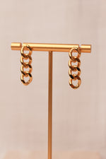 Load image into Gallery viewer, Cubin Link 18K Gold Waterproof Earrings
