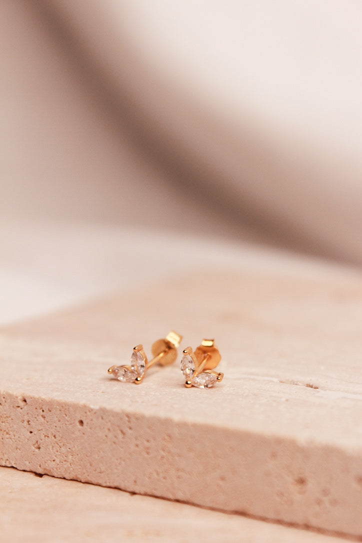 Gabriela Gold Diamond Stud Earrings