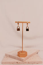 Load image into Gallery viewer, Love on Lock Gold Earrings
