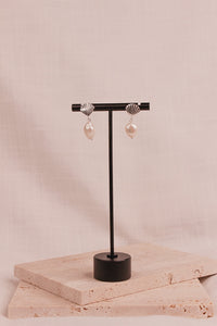 Venus Silver Pearl Earrings 