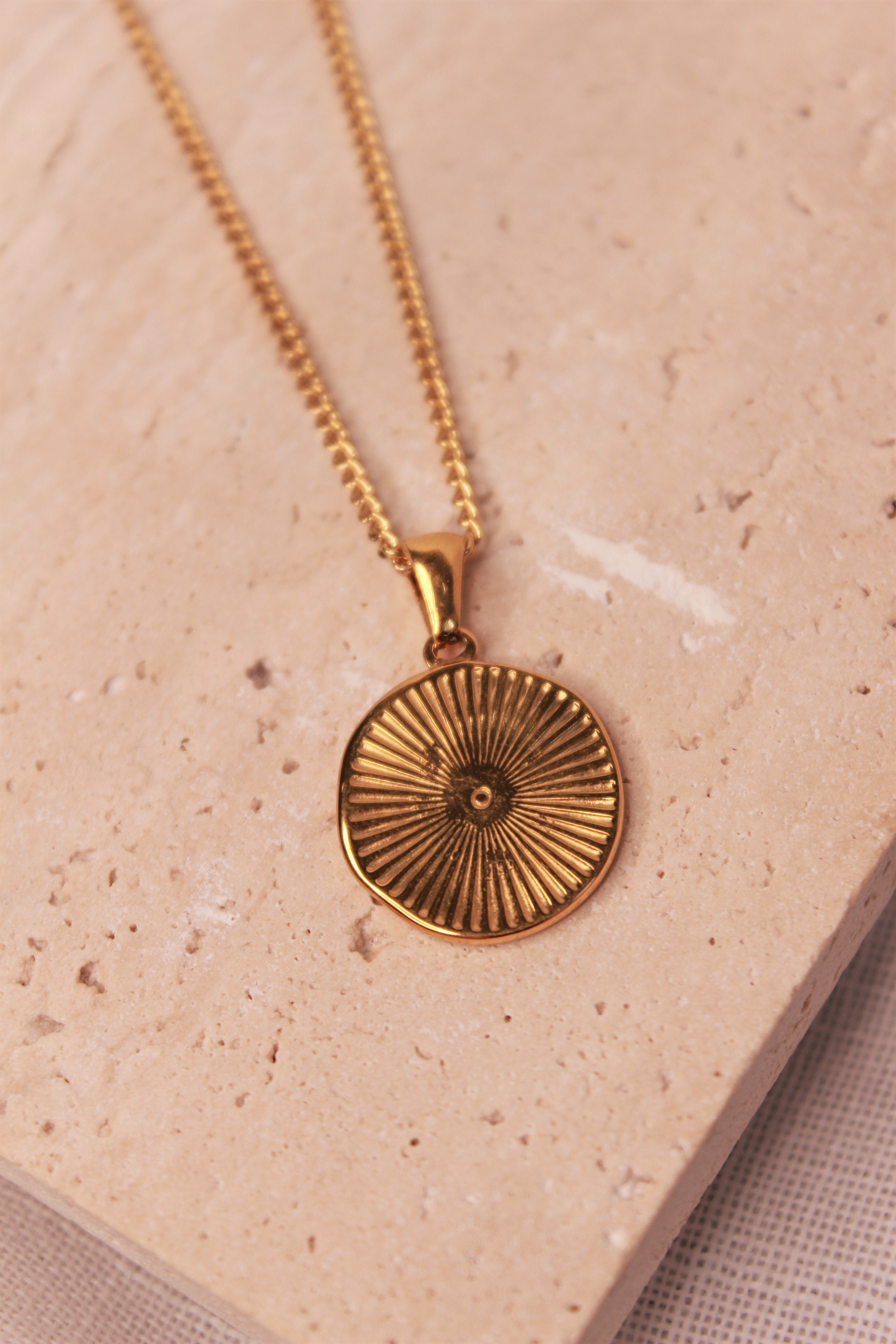 Apollo 18K Gold Waterproof Necklace Back Detail