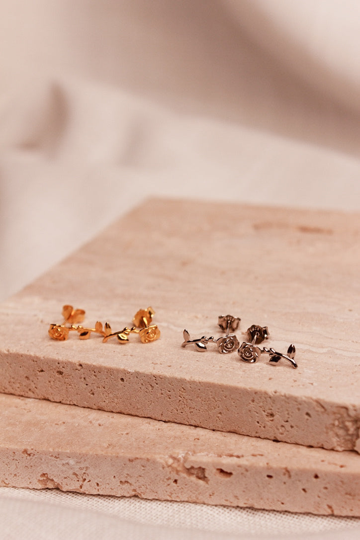 Bloom Gold Stud Earrings