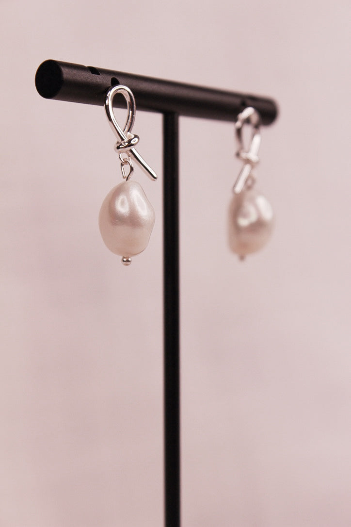 Camila Silver Pearl Earrings