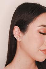 Load image into Gallery viewer, Crystal Constellation Ear Climber Cuff Earrings Model
