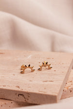 Load image into Gallery viewer, Soleil Gold Stud Earrings
