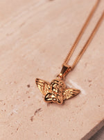 Load image into Gallery viewer, Ariel 18K Gold Angel Pendant Necklace
