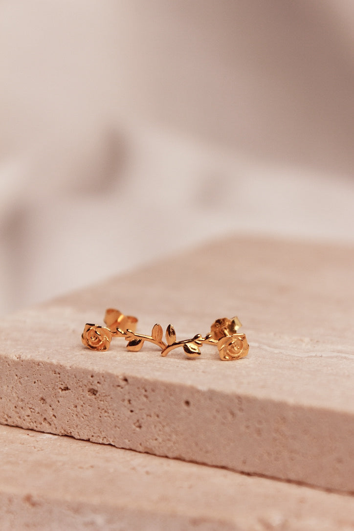 Bloom Gold Stud Earrings