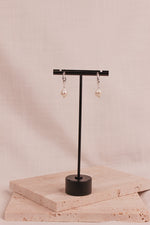 Load image into Gallery viewer, Adrienne Sterling Silver Pearl Earrings Display
