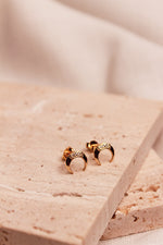 Load image into Gallery viewer, Lunar Night Gold Stud Earrings
