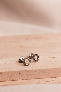 Avabelle Silver Stud Earrings Display