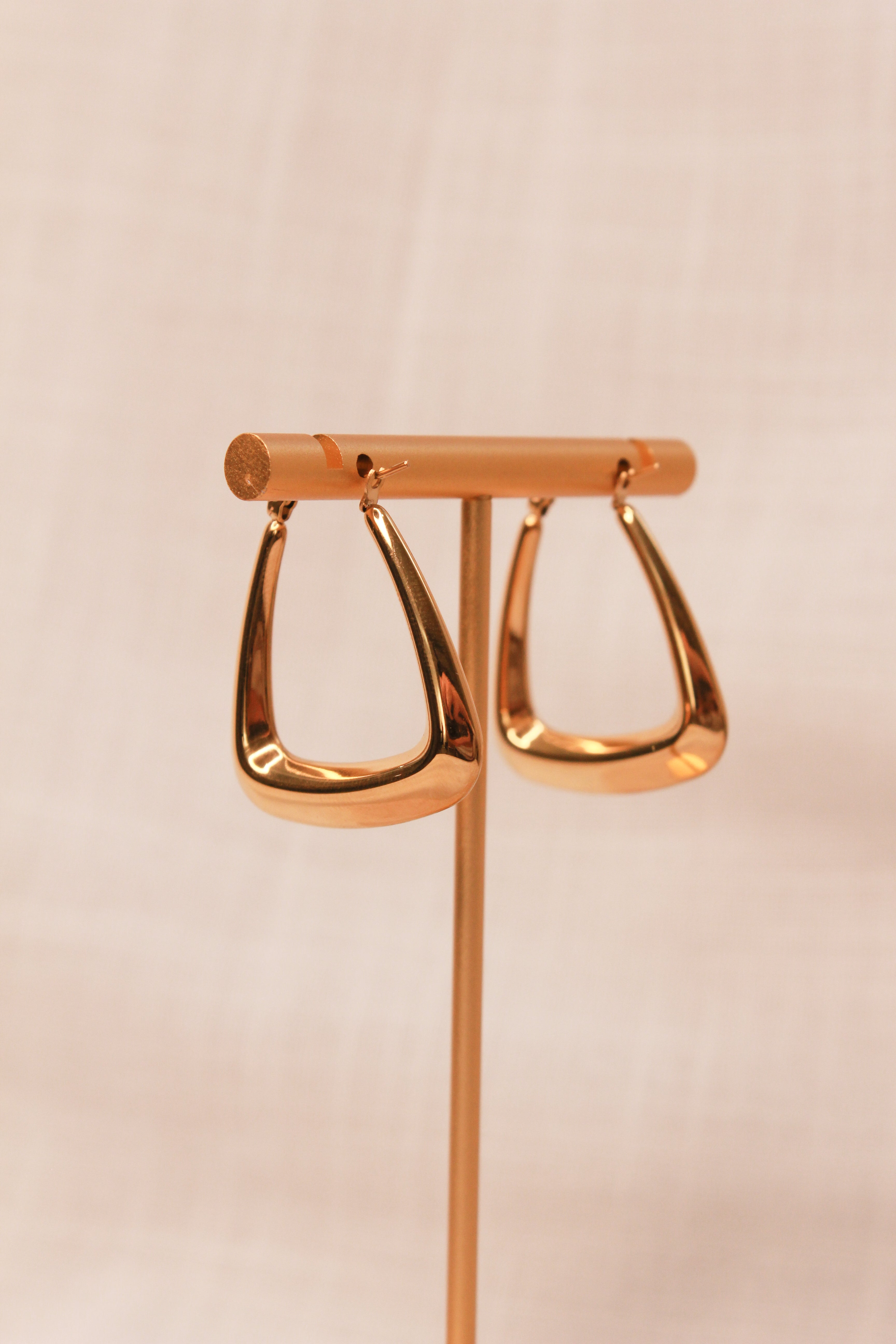 Leah Gold Square Hoop Earrings