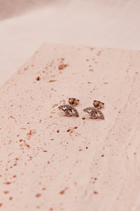 Diamond Eye Silver Stud Earrings