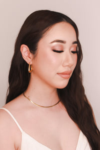 Leah Gold Square Hoop Earrings