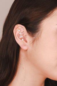 Monika Gold Multi-stone Ear Climber