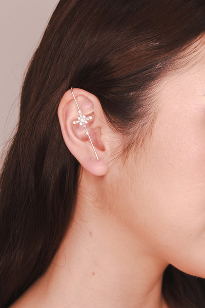 Giselle Silver Cross Ear Climber