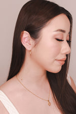 Load image into Gallery viewer, Laurent Gold Pendant Hoop Earrings
