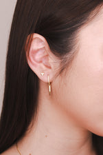 Load image into Gallery viewer, Laurent Gold Pendant Hoop Earrings
