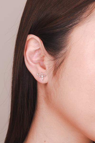 Kyla Cross Silver Earrings